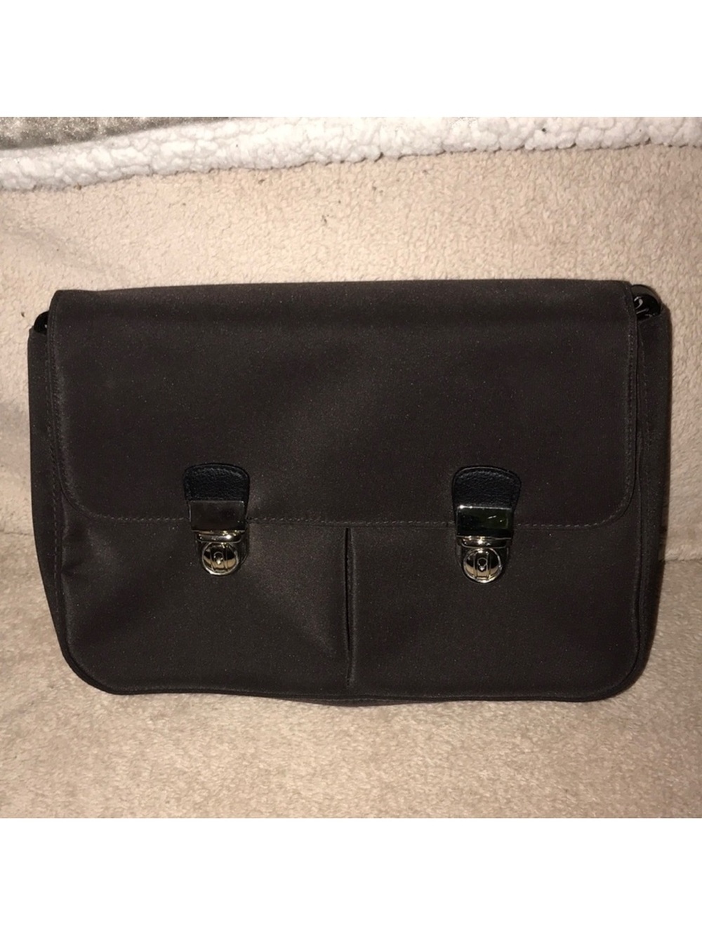 Modern images Black and silver mini Bag - Classic Two-Clasp Design New